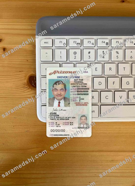 USA Arizona driving license under 21 photolook FRONT